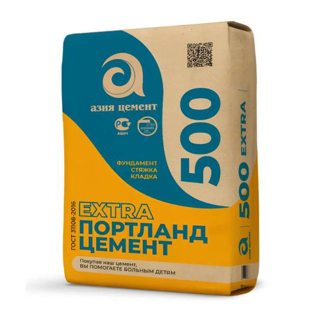 Цемент М 500 40 кг. Азия/Морд